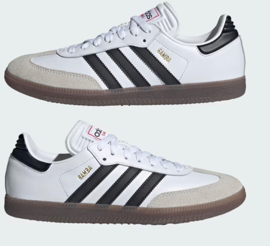 Women’s adidas Samba Indoor Soccer Shoes White Black Gum IH6001 Unisex