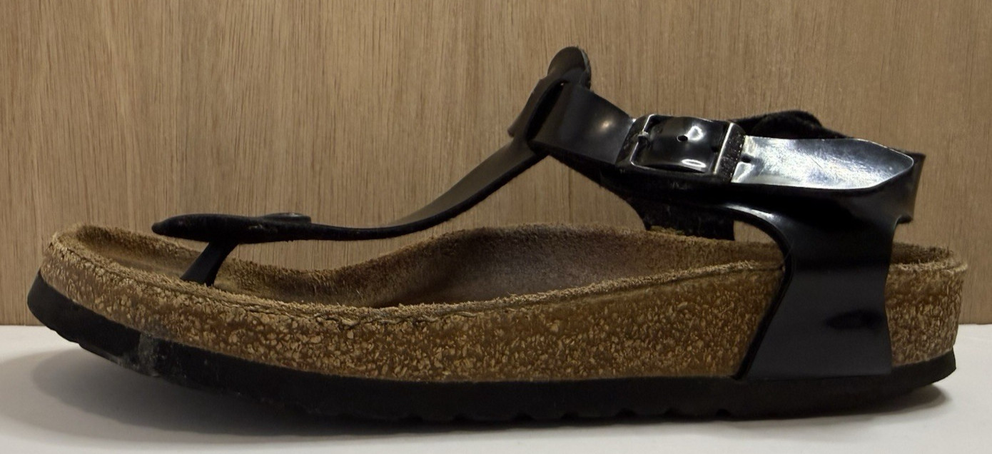 Birkenstock Women’s Kairo Sandal Patent Black Size EU 38 US 7 – 7 1/2