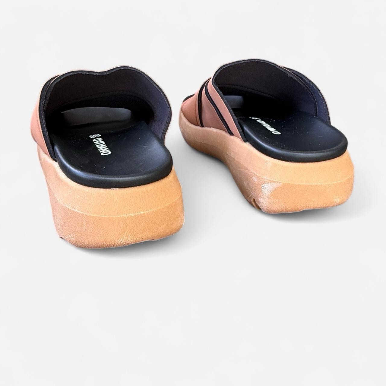 Onwuad Kris Tan Platform Slide Sandals Size AU6 /EU36 Cushioned Comfort