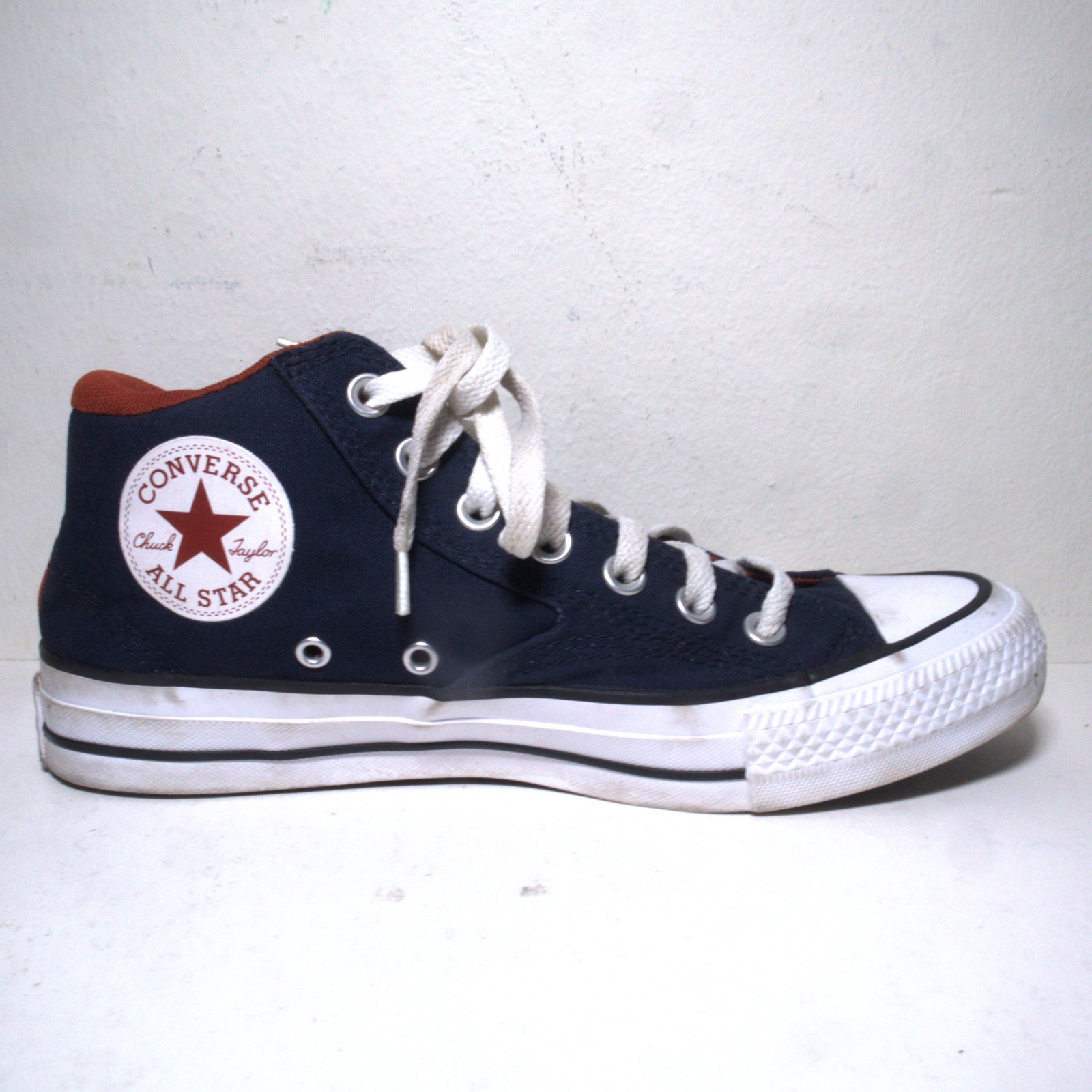 Converse Mid Top Canvas Trainers Malden Street Blue A00813F Size 8 Men, 10 Women