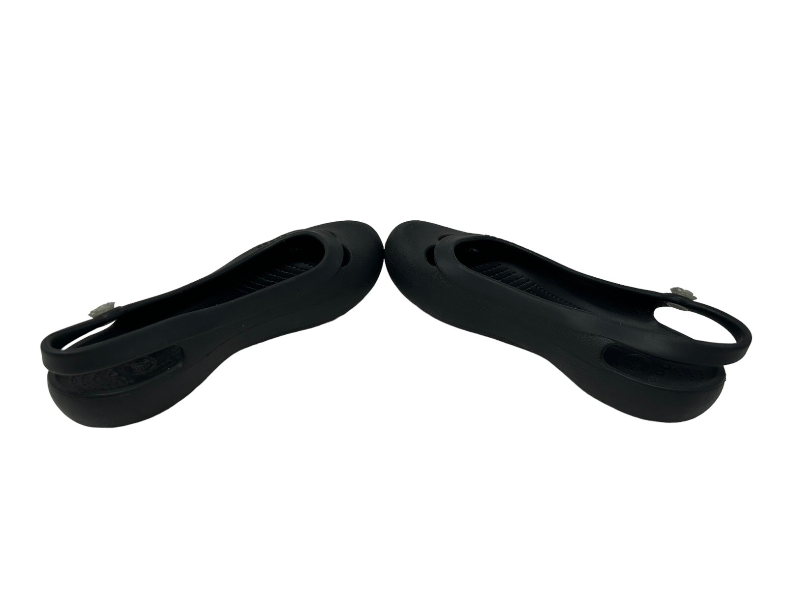 CROCS Jayna Slingback Flat w/ Crystal Charm Women’s 8 Black
