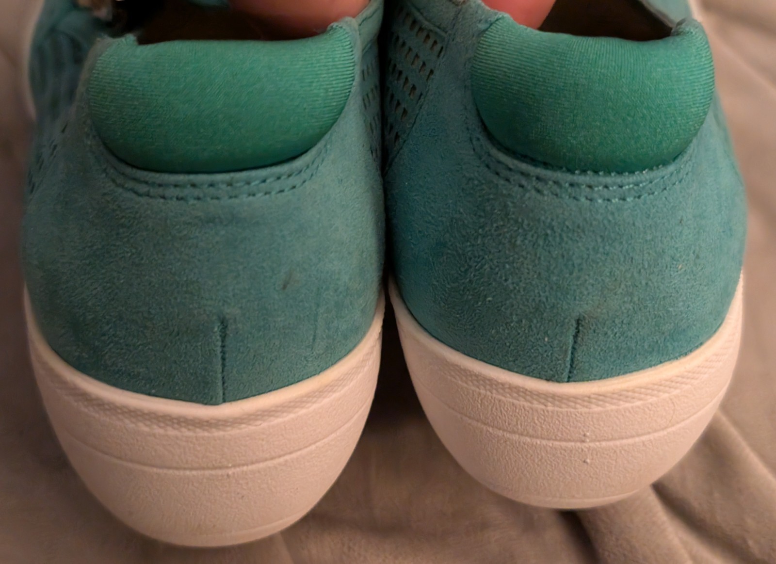 Anne Klein Shoes Womens 8 M AK7YARIS Casual Slip On Loafer Teal Green Textile