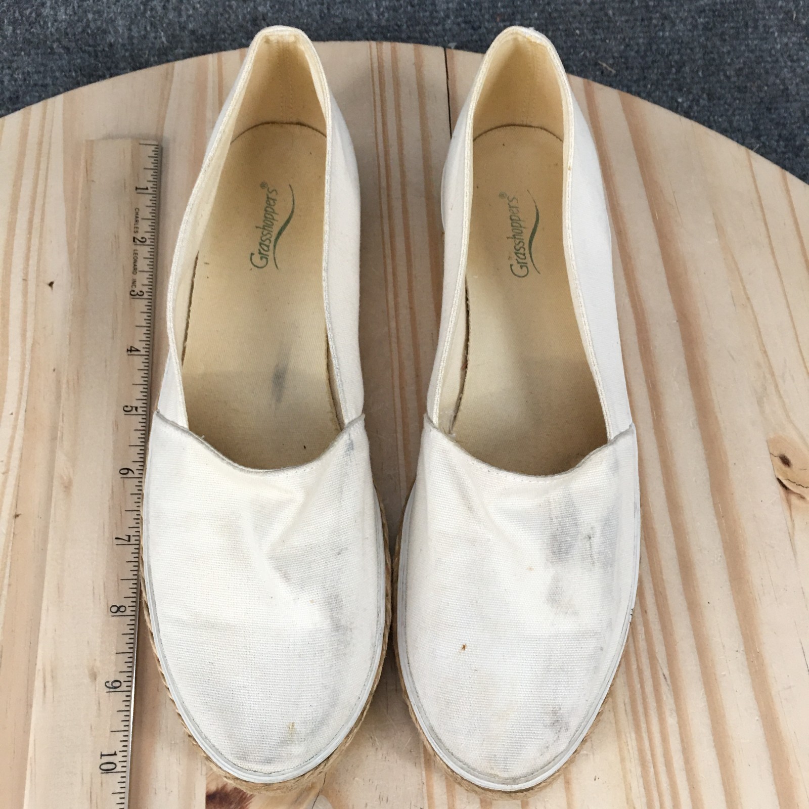 Grasshoppers Shoes Womens 8.5 M Casual Slip On Espadrille Loafer Flats White