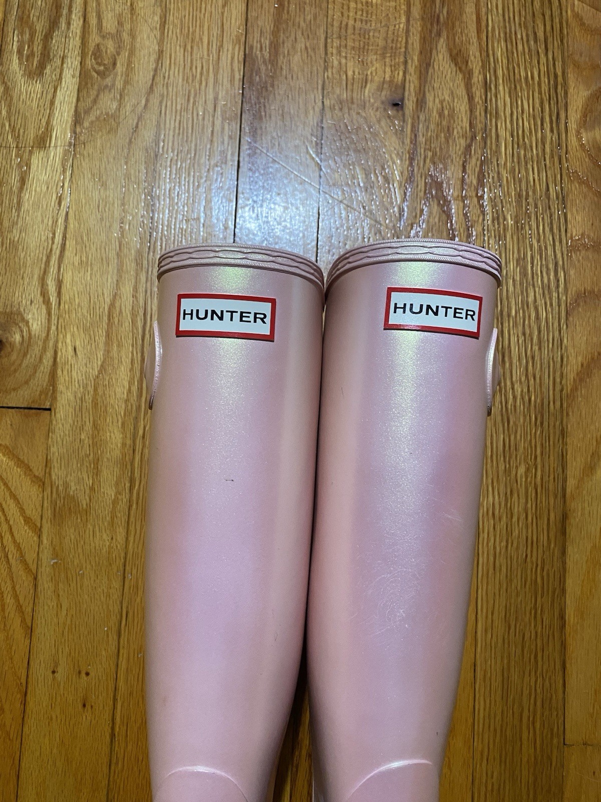 Hunter Women’s Tall Rain Boots Size 6 Glossy Shiny Pink