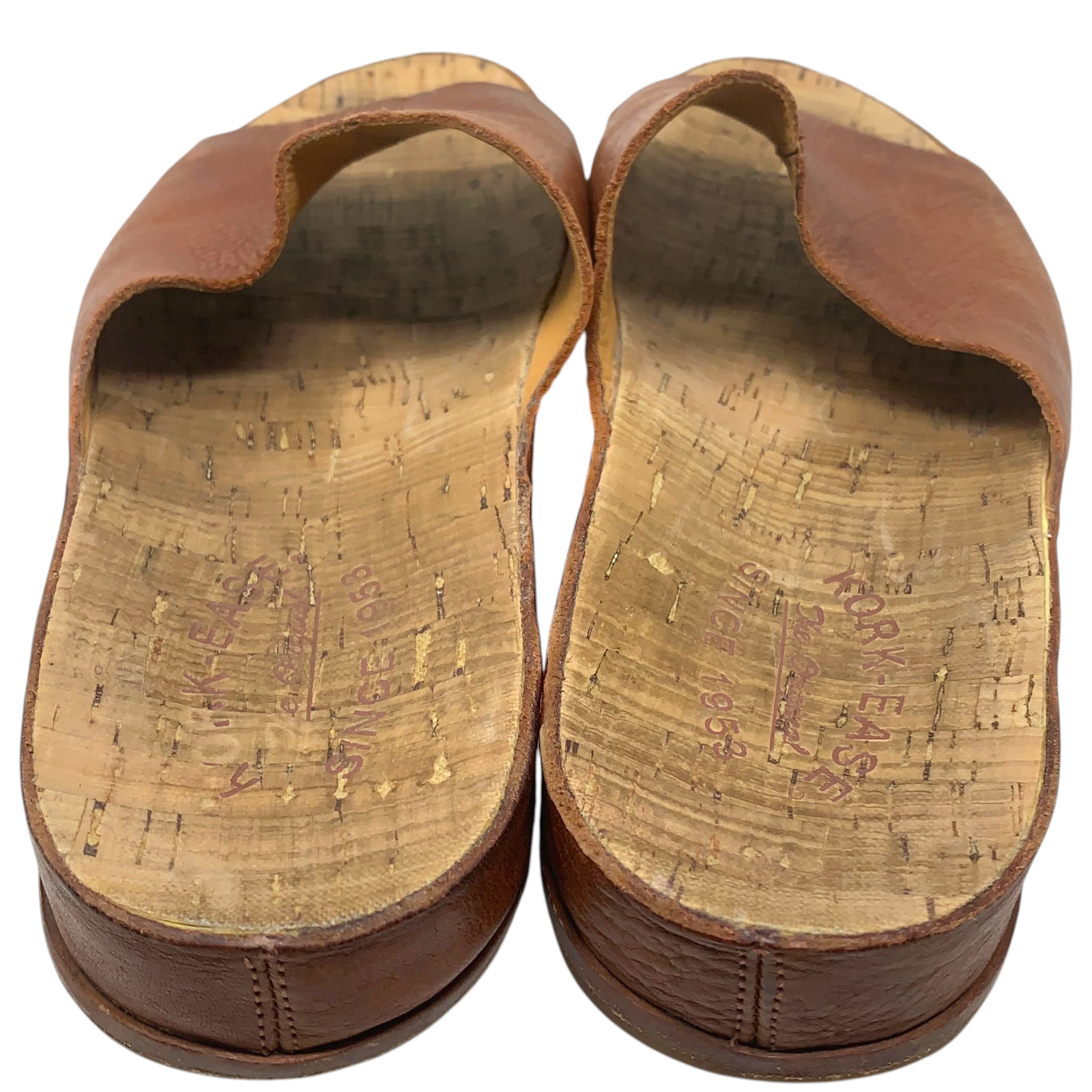 Kork-Ease Tutsi Slide Sandals Women’s 9 Brown Leather Cork Comfort Slip On