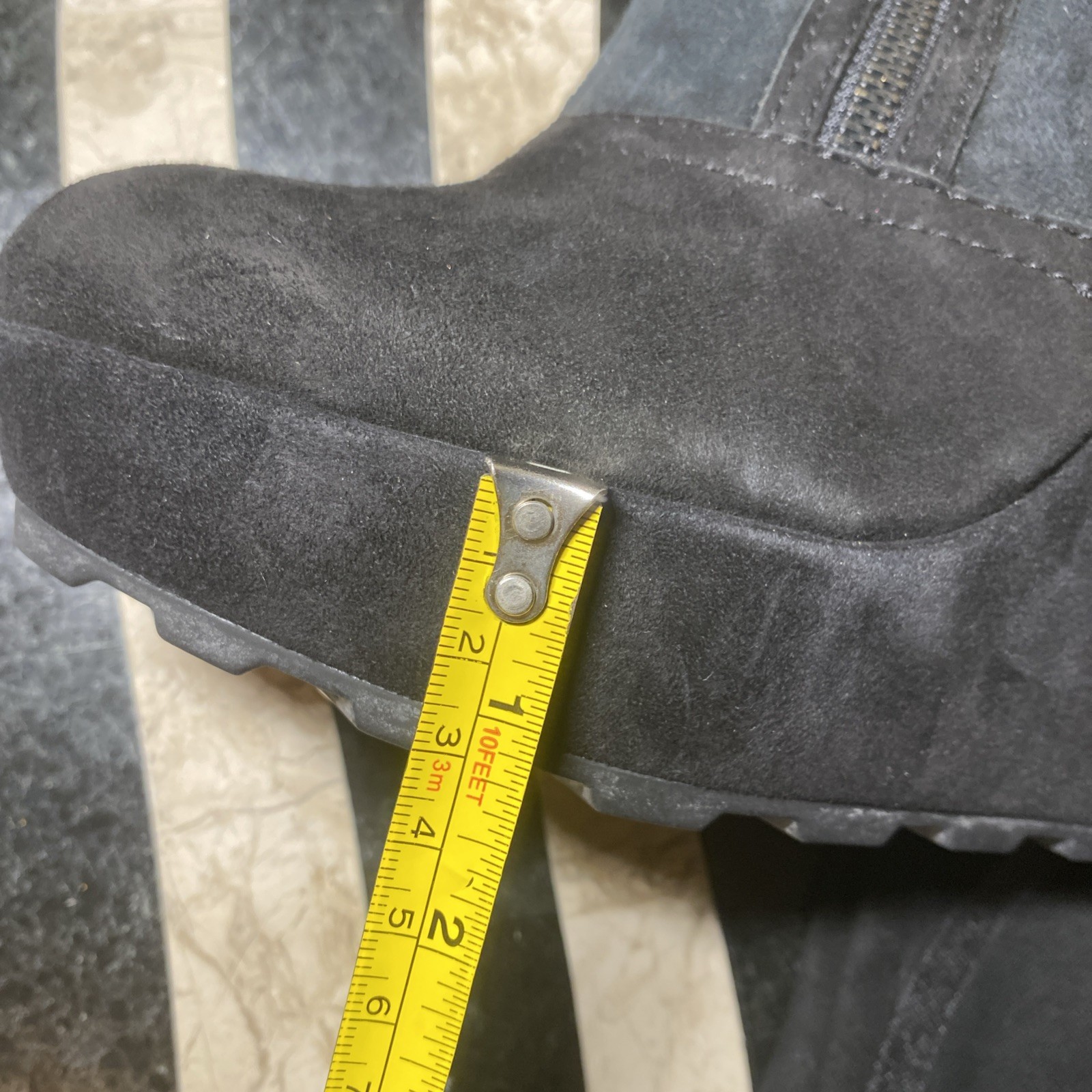 Ash Shearling Suede Wedge Lace-Boots Size 37 7 Y2K Vintage Boho Bohemian New