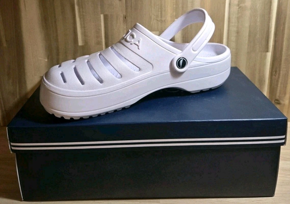 Nautica River Edge Eva White Clog/Slides Shoes Women’s 10 Unisex Men’s 8 FreeS&H
