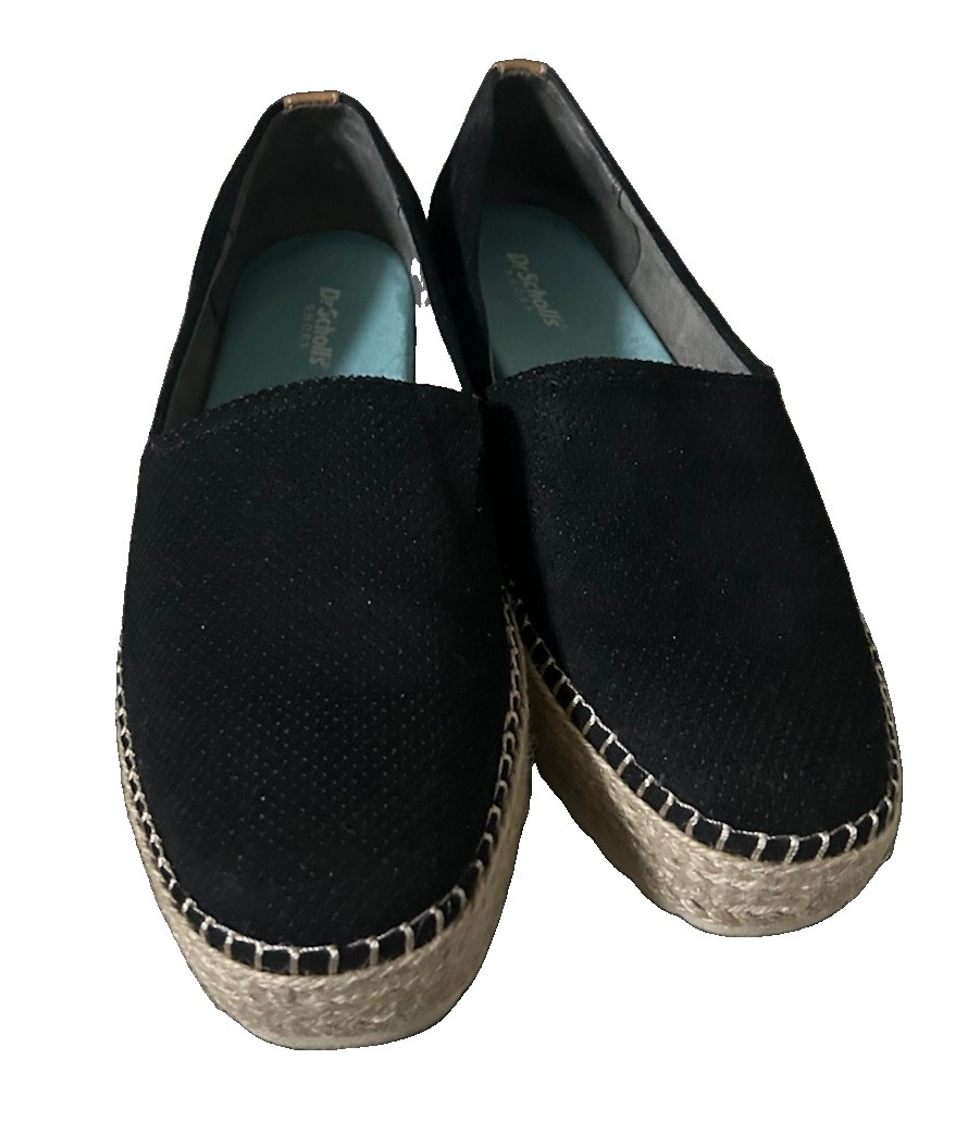 Dr Scholls Shoes Womens 10 M Sunray Platform Espadrille Slip On Loafer Black