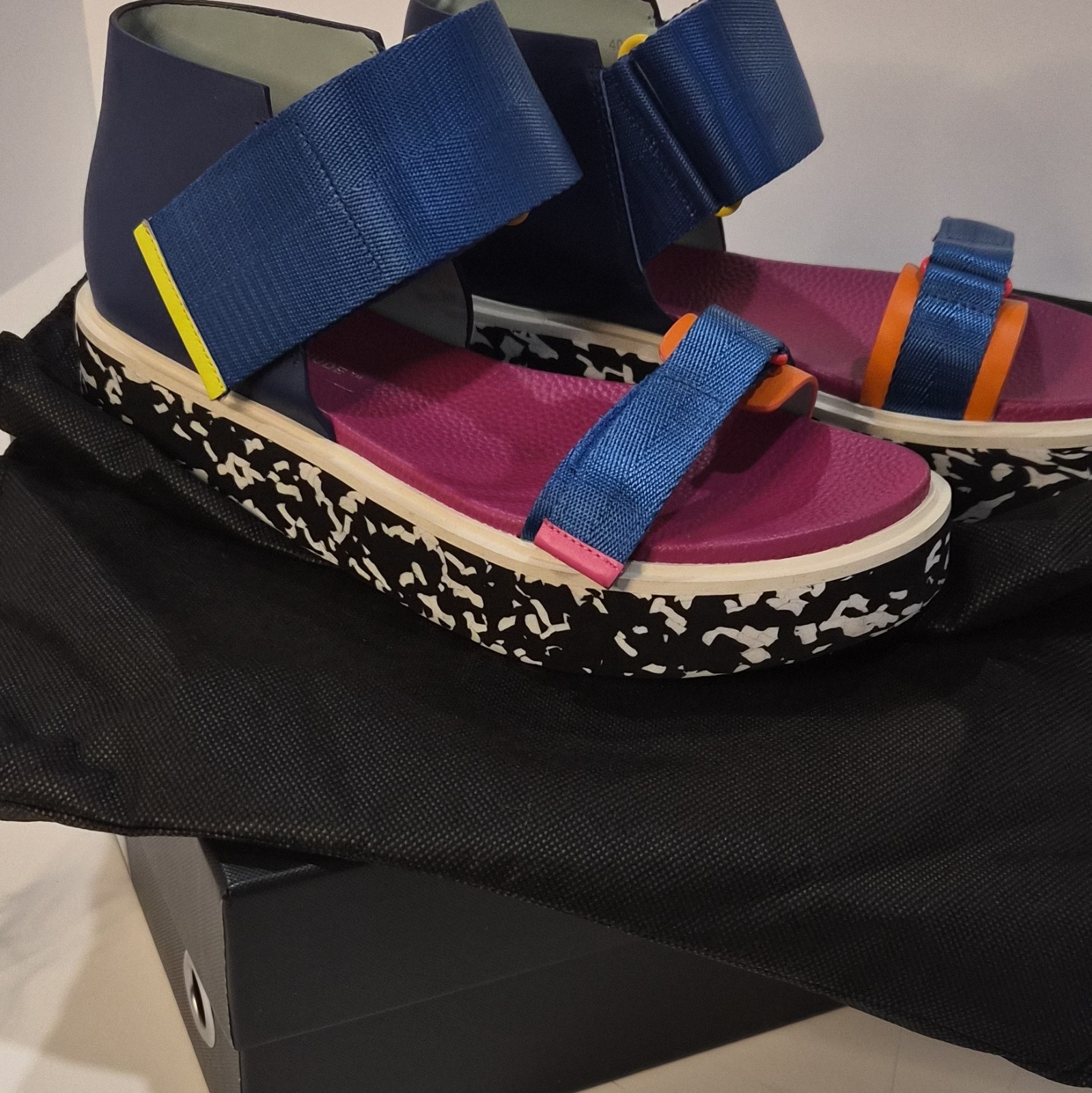 United Nude Women’s Strappy Leather/Nylon Sandals – Fiesta EU 40 US