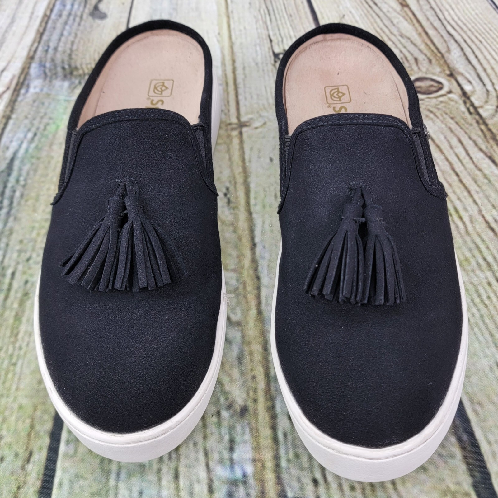 Spenco Celine Slide Slip On Sneakers Women’s 7.5 Black Orthotic Comfort Shoes