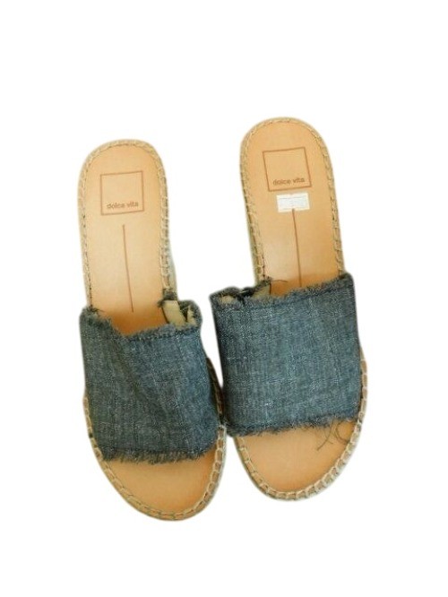 Dolce Vita Size 8.5 Denim Rope Covered Wedge Platform Heels Shoes