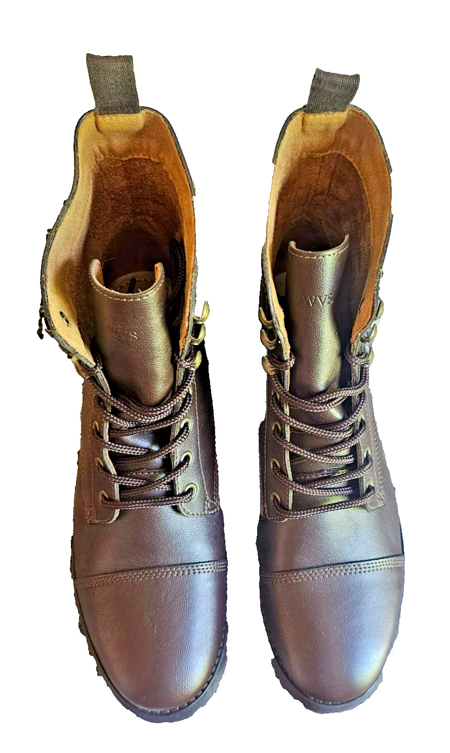 Will’s Vegan Shoes Dark Brown Vegan Leather Carbon-Neutral Work Boots Sz 9