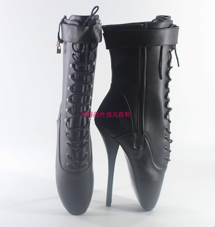 Us12 Womens Ballet Dance Queen 18Cm High Heel Boots Sexy Nightclub Stage Shoes