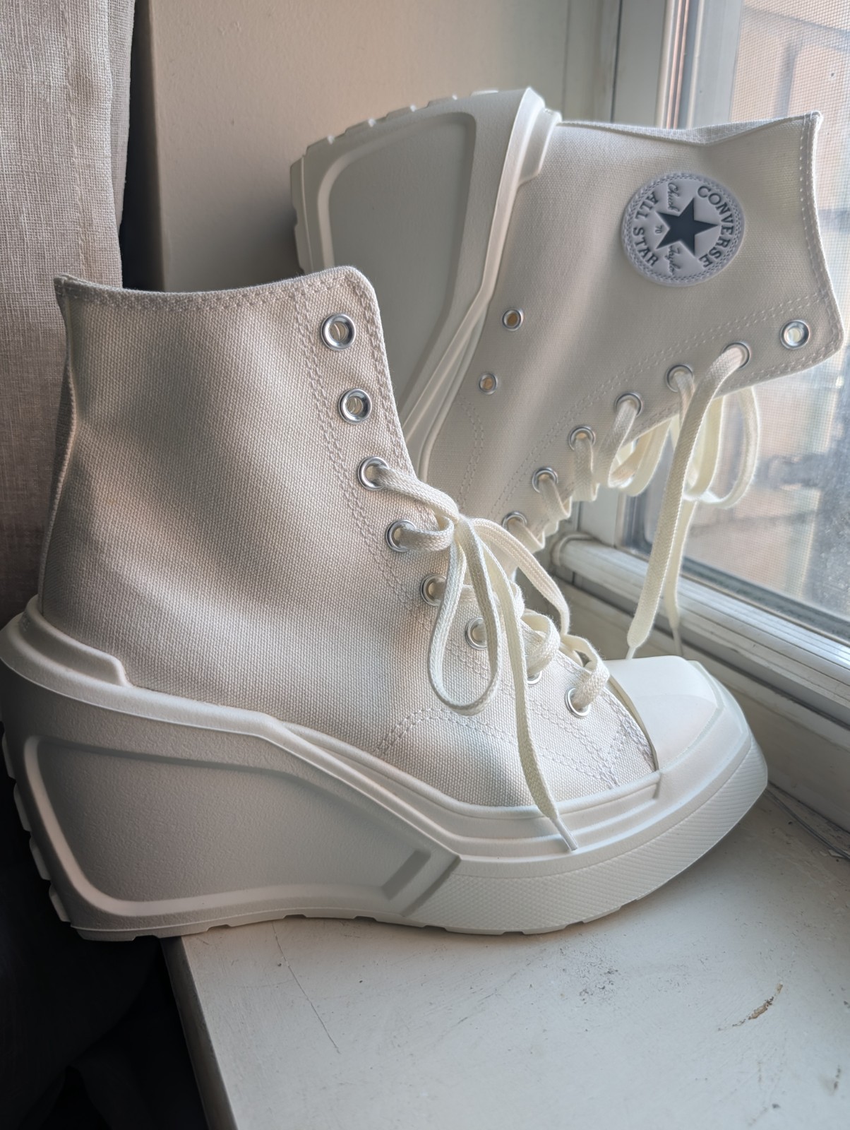 Converse Chuck 70 De Luxe Wedge ‘Egret’ A06479C Women’s Shoes US Sz 8.5