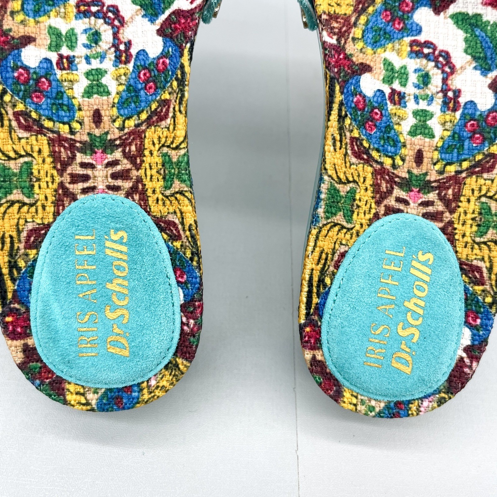 Dr. Scholls Iris Apfel Original Too Womens 7 Slide Sandals Tiger Velvet Platform