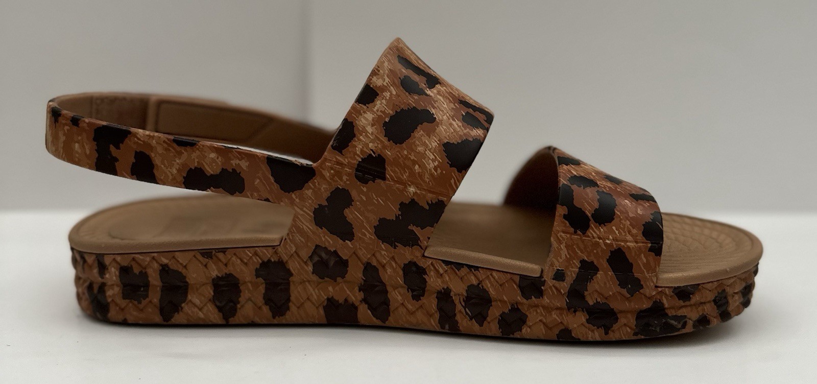 Reef Women’s Strappy Slip-On Sandals Animal Print Brown Black US 8