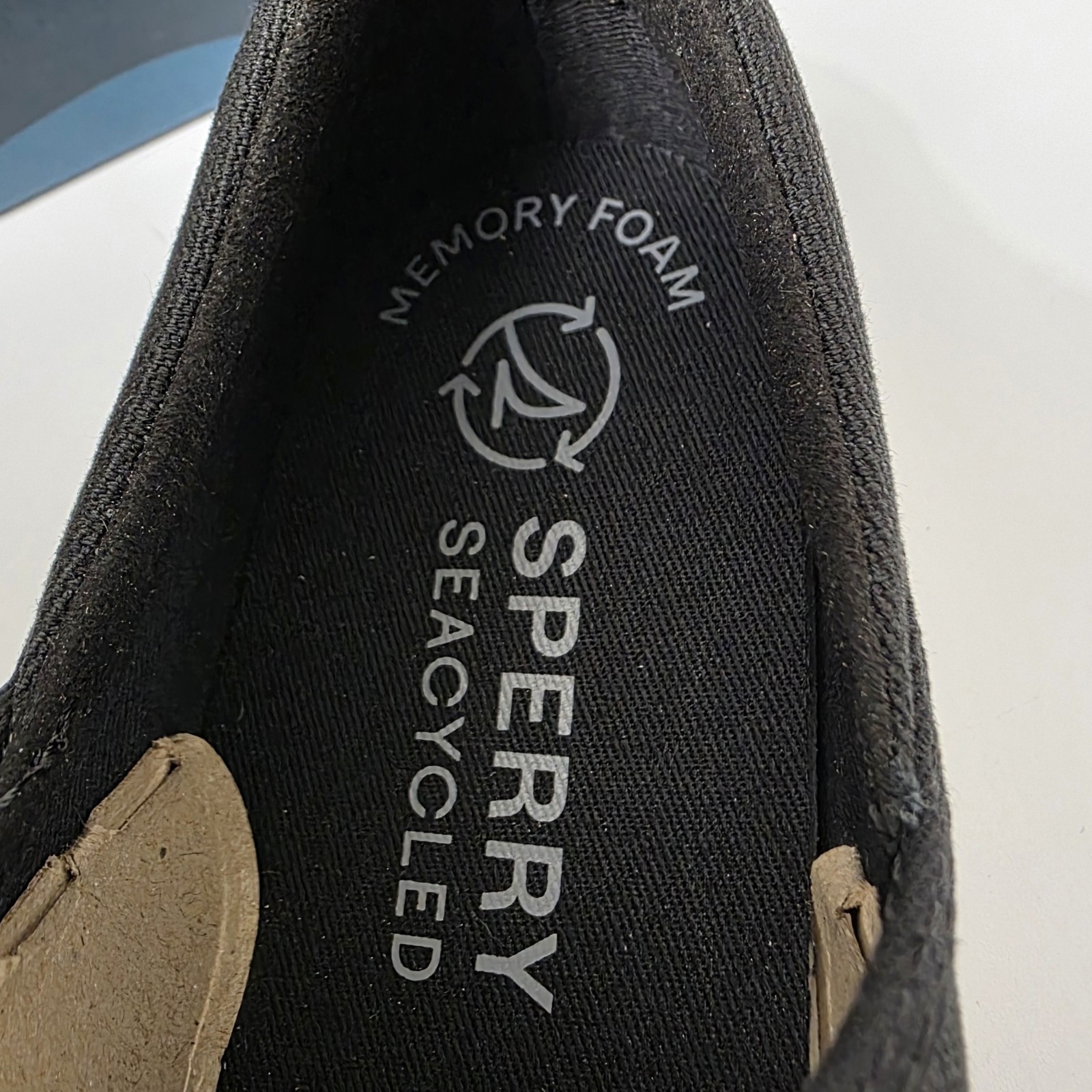 NEW Women’s Sperry SeaCycled Pier Wave Top-Siders Memory Foam Black Size 5.5 M