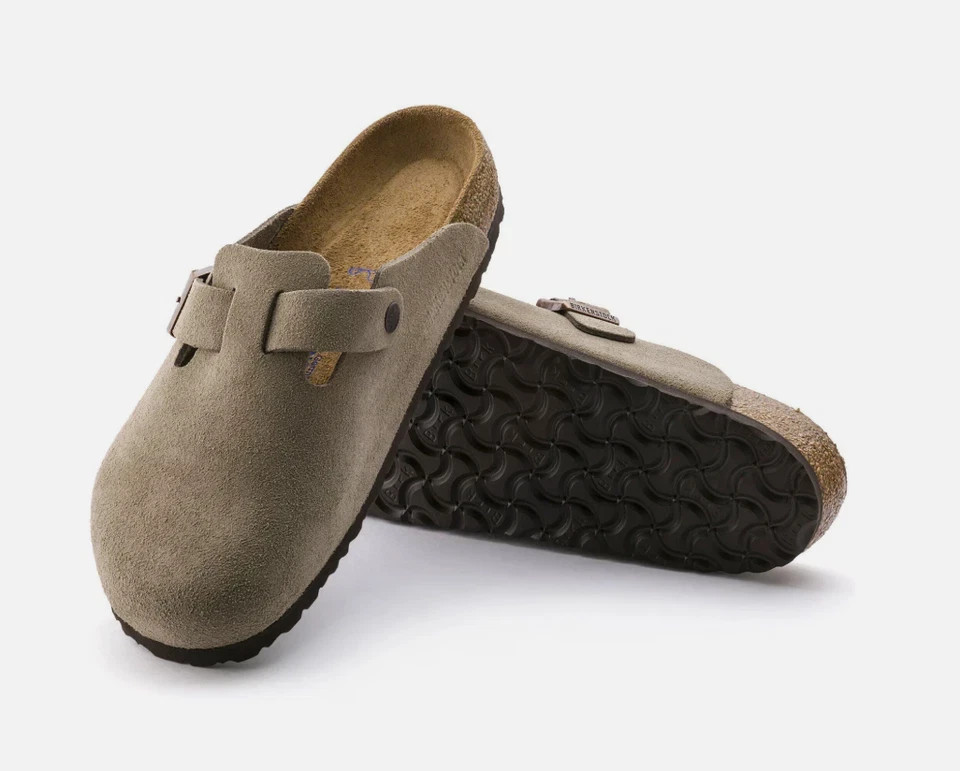 New w/box Birkenstock Boston Soft Footbed Suede Leather Unisex Shoes Slip-Ons
