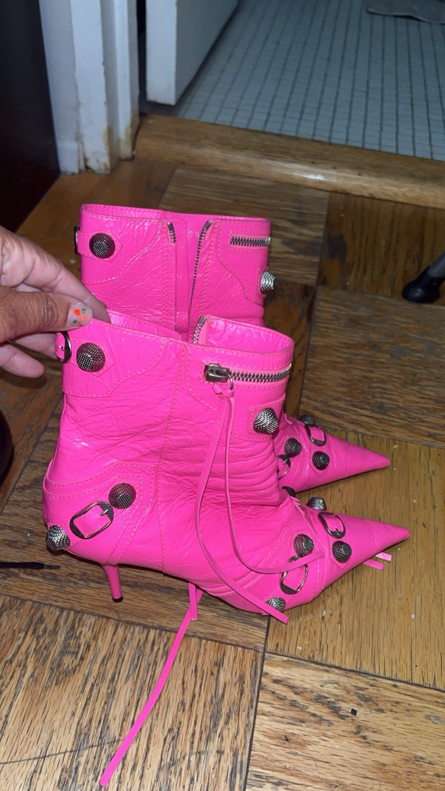 Balenciaga Cagole Boot High Heel Knee Boot Fluo Yellow Size 39.5 New