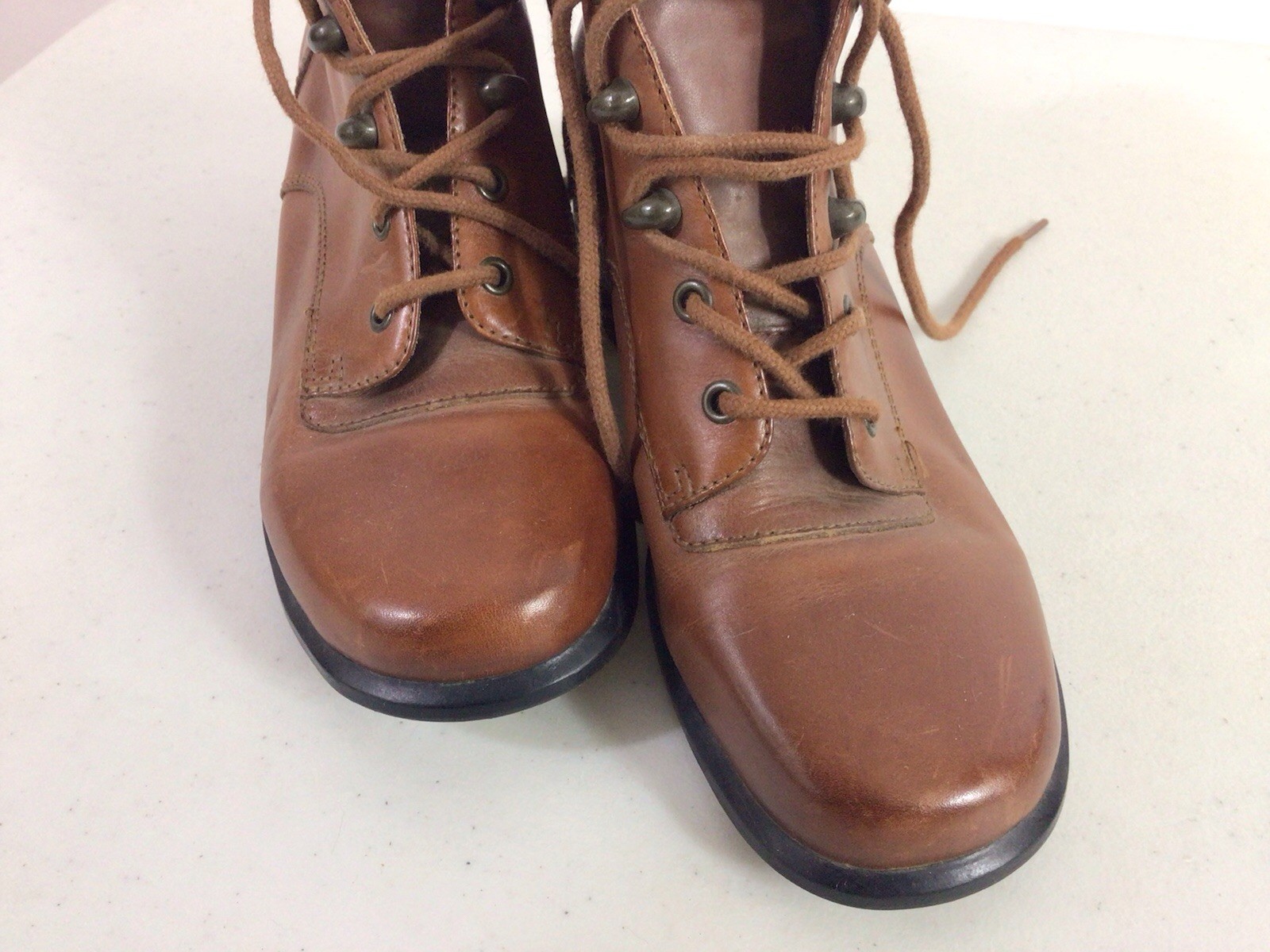 Michel Vintage Saddle Leather Ankle Boots Y2K Womens 8
