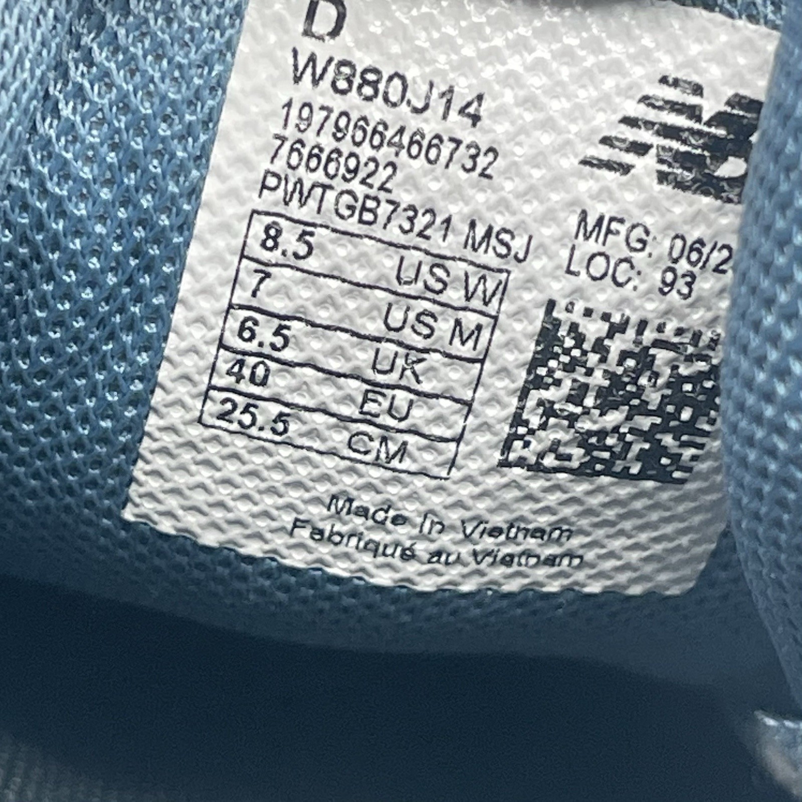 New Balance Sneakers Womens 8.5 D FF X 880 V14 W880J14 Blue Running Shoes