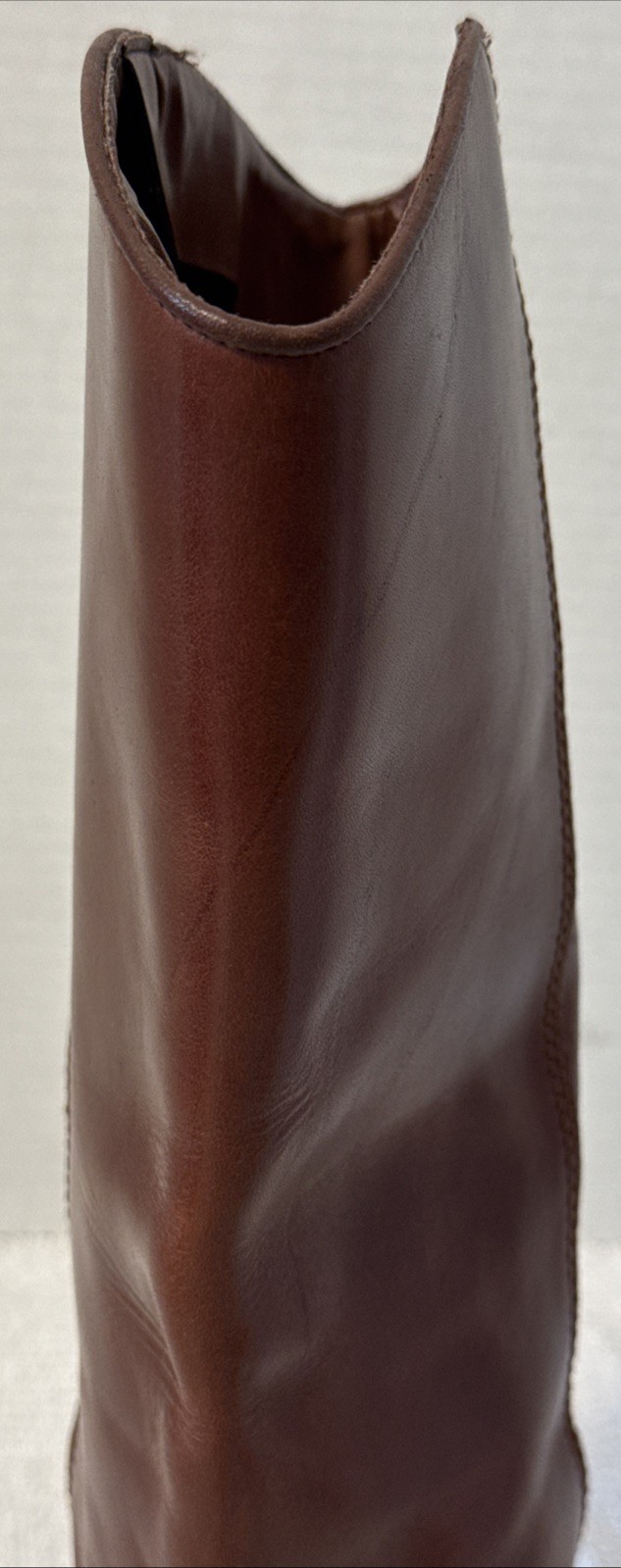 Unisa Flex Womens Cognac Leather Weave Vamp Tall Boots Size 8B Brazil