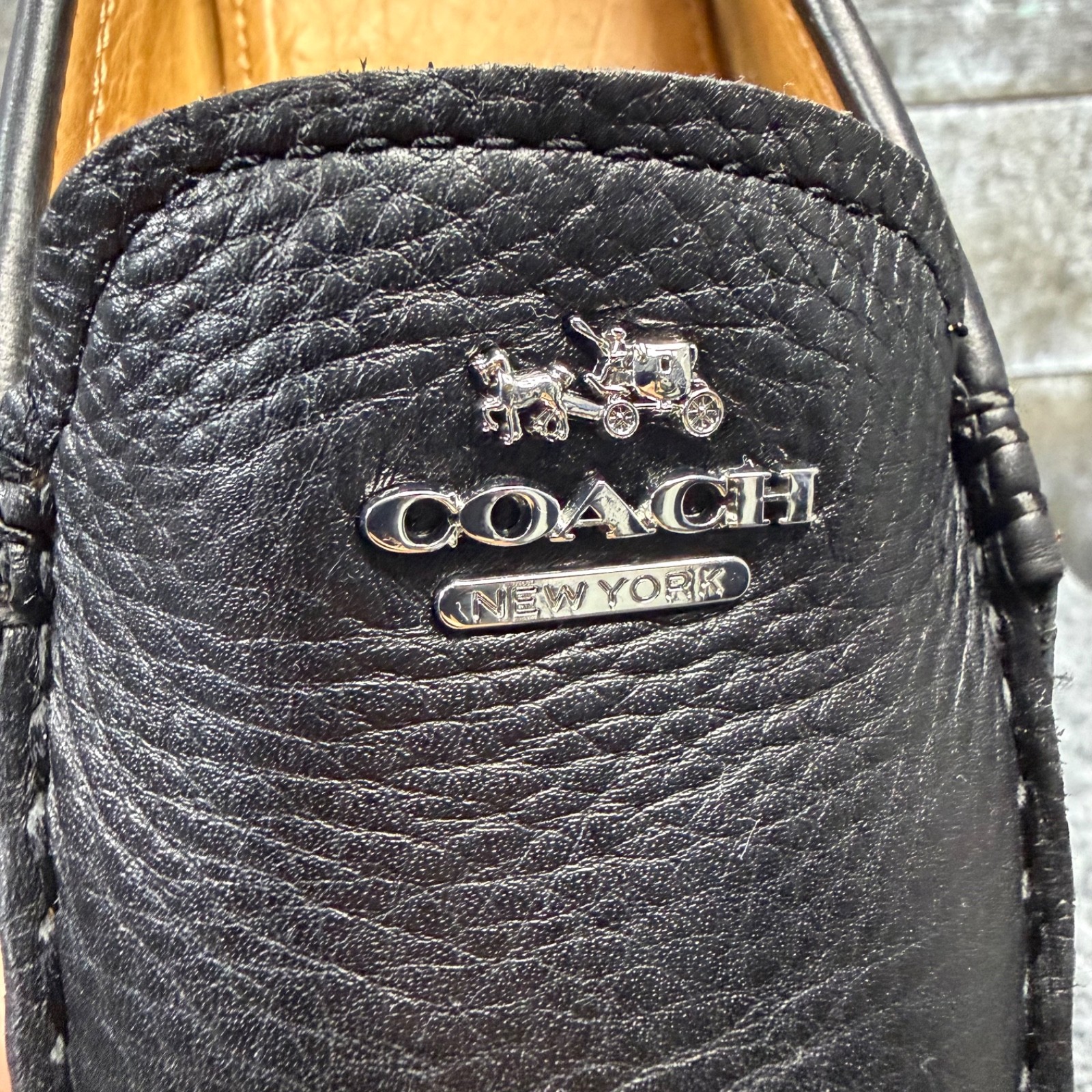 Coach ( Black ) New York Nancy Designer Leather Loafer Womens 9B