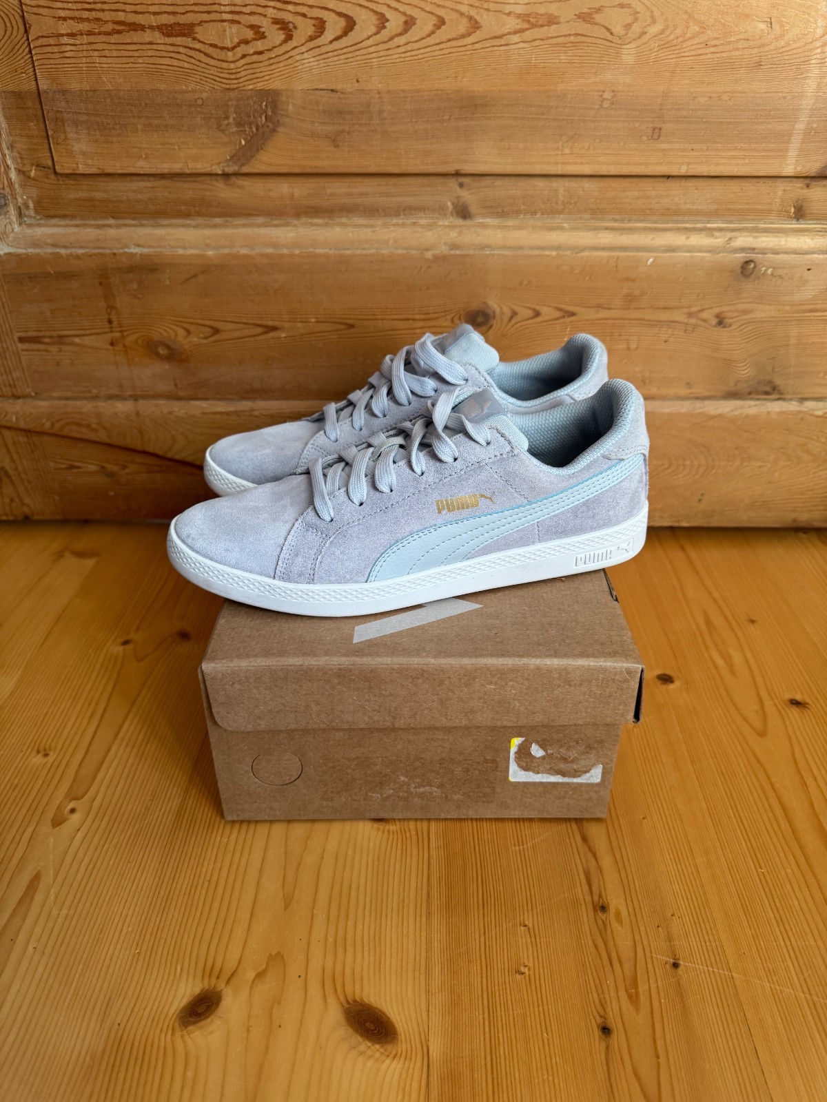 Puma – Smash V2 – EU 38 | US 7.5 | UK 5 – Grey / Grey – 364616-01 – Excellent