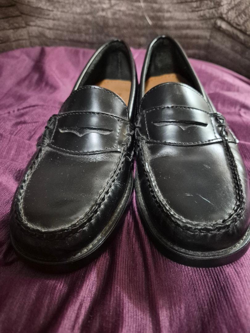 Weejuns GH Bass Katherine II Penny Loafers Womens 7M Black Leather Brand New.