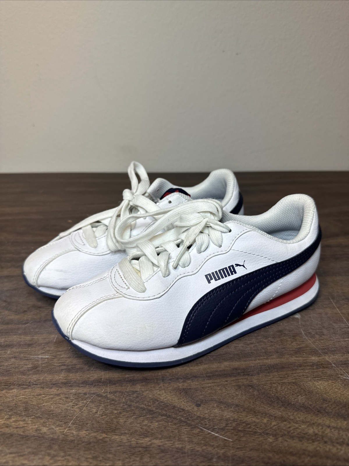 PUMA Turin 2 Women Size 4C Sneakers Red White Blue 366773-23