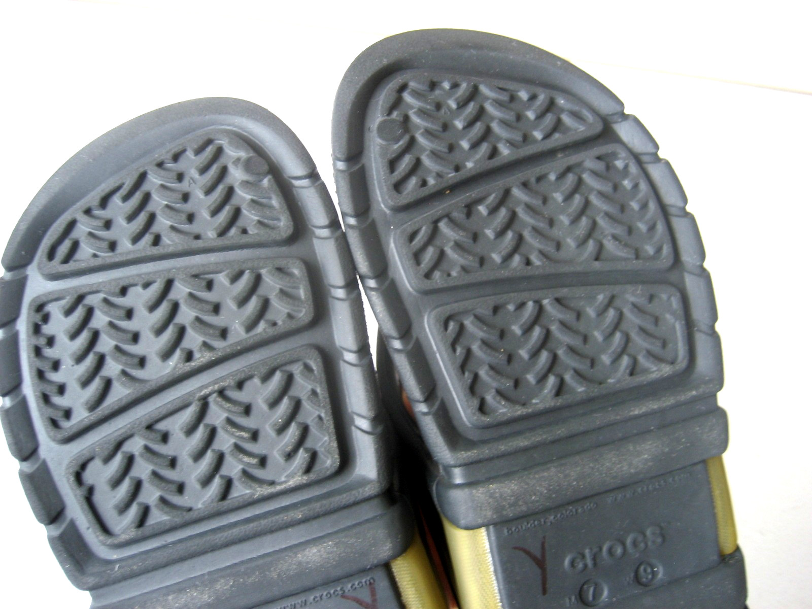 Crocs Croslite Womens Sandals Size 9 Olive Thong Comfort Flip Flops EXCELLENT