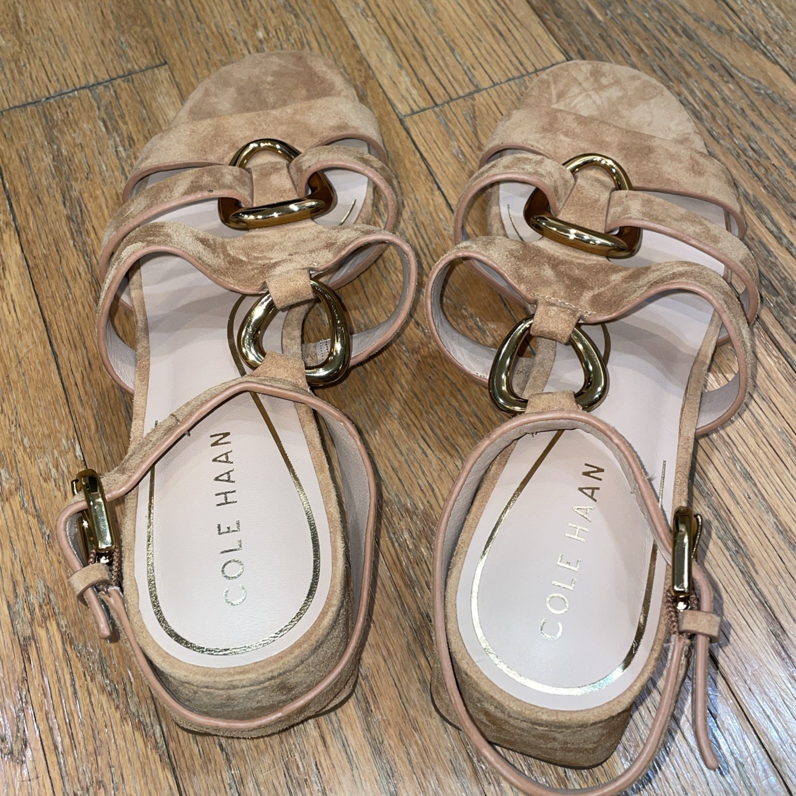 Cole Haan Lyanna Link Women’s Suede Dress Sandal, Size 8.5 B NEW ($160)
