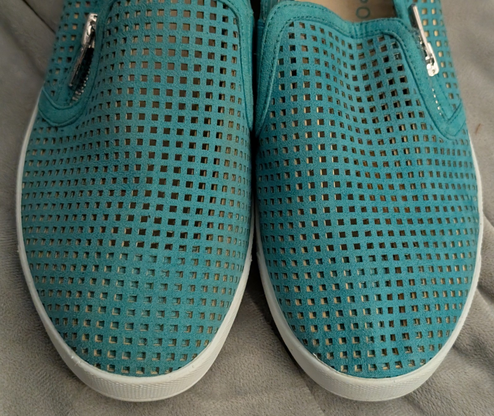Anne Klein Shoes Womens 8 M AK7YARIS Casual Slip On Loafer Teal Green Textile