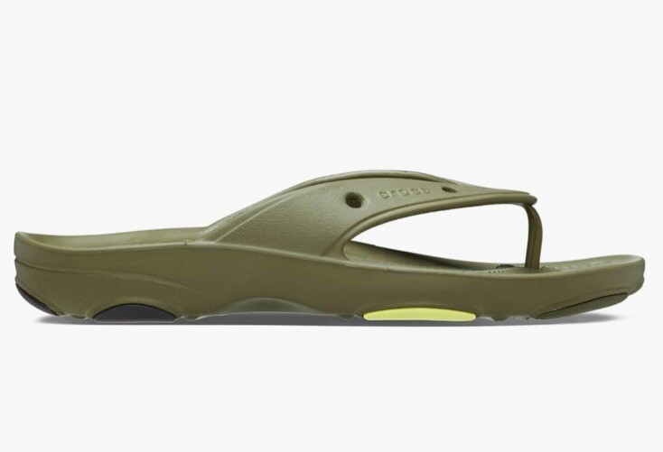 NWT Crocs Classic All Terrain Flip Sandal Olive Aloe Men 8 Women 10