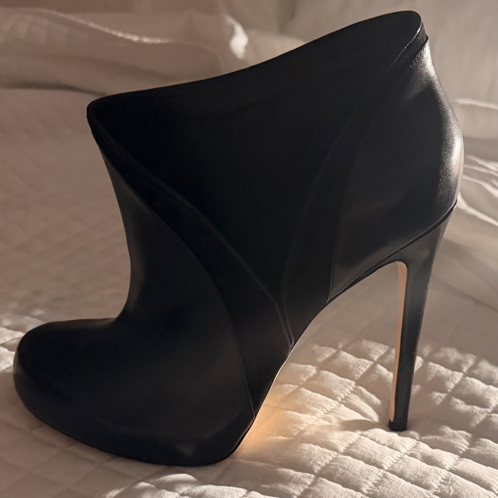 Alejandro Ingelmo Grace Boot Black Calfskin Leather Womens 11 New In Box Italy