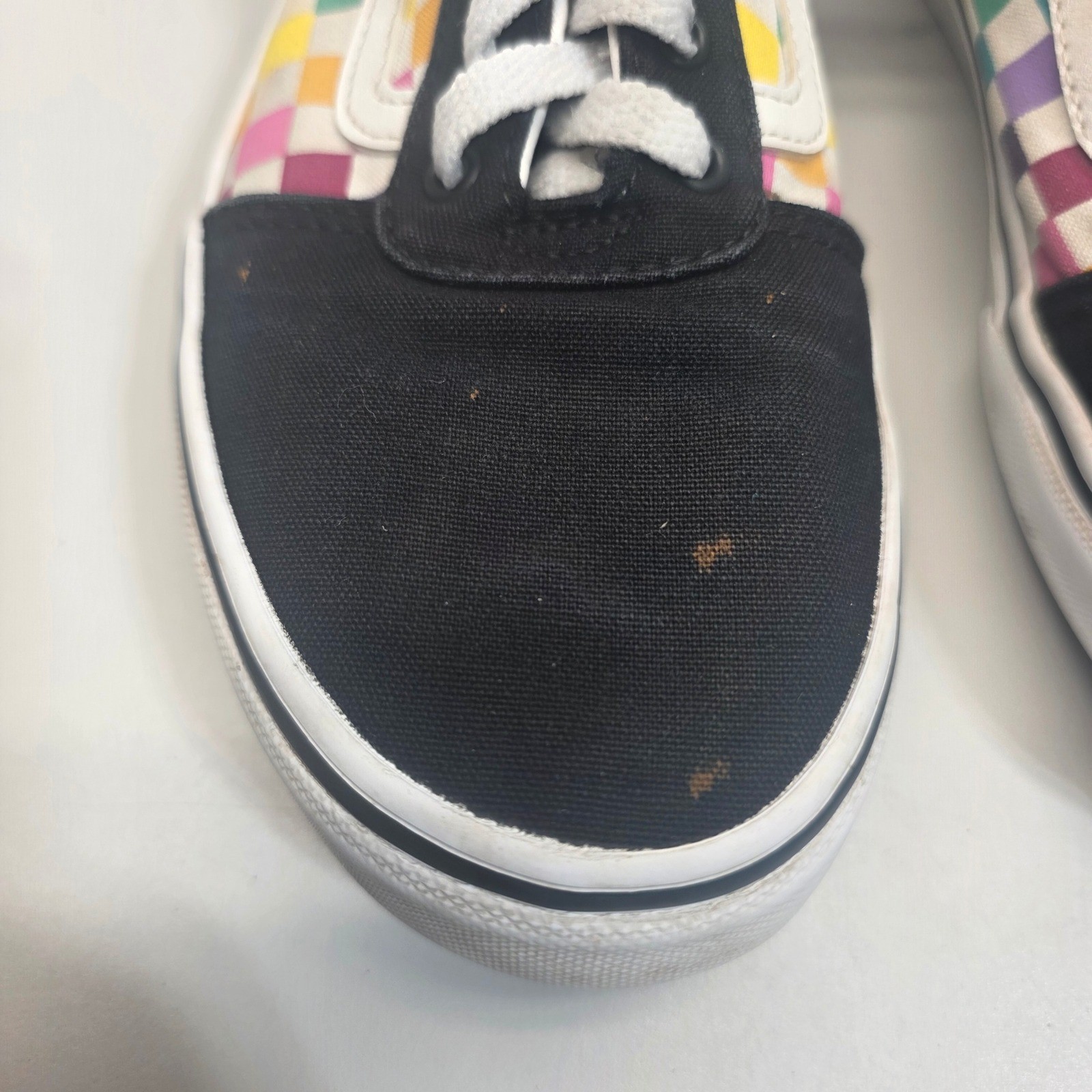Vans Old Skool Rainbow Checkerboard Black Sneakers Skate US Missy 6.0 500714