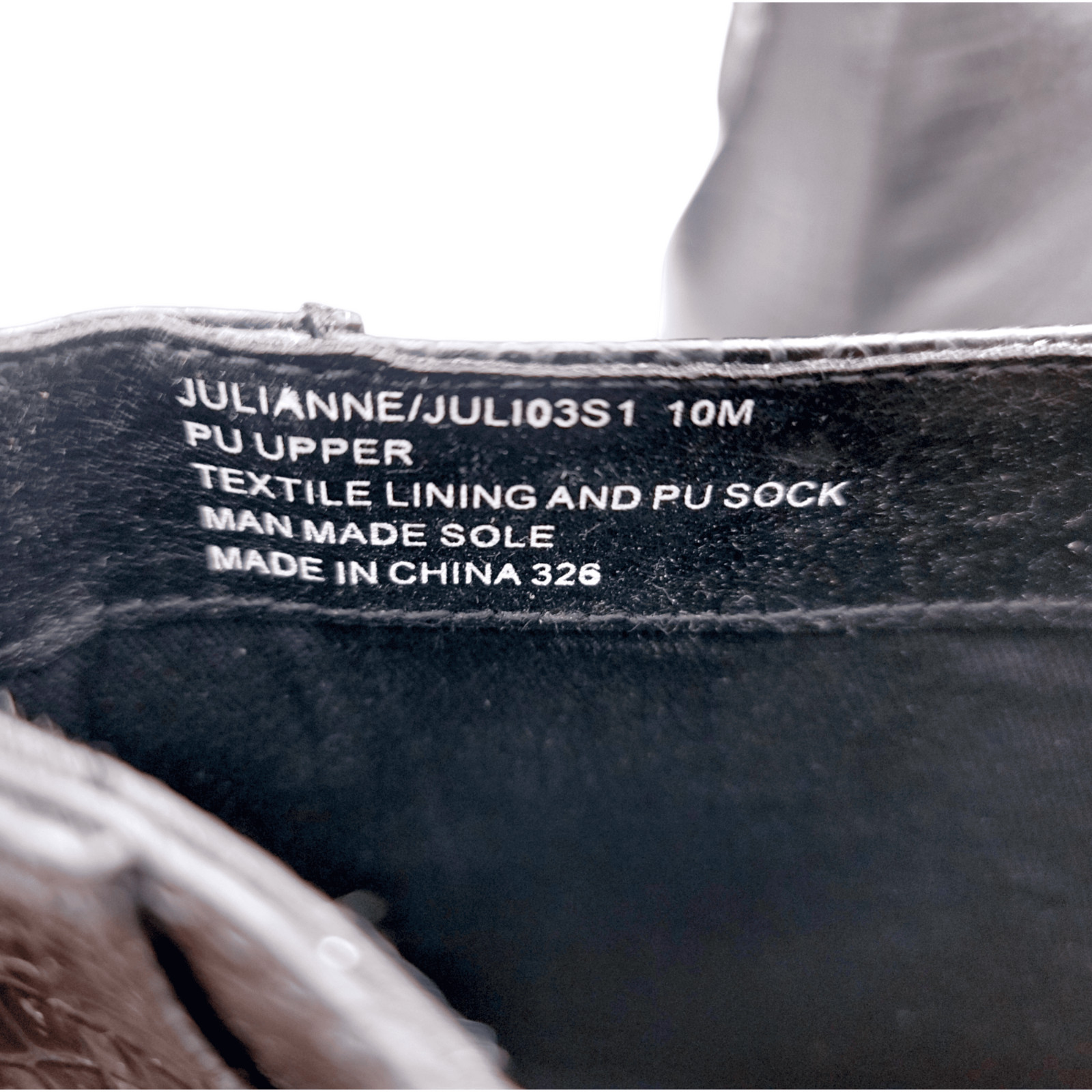 Steve Madden – Julianne Black Croc Boots / Bootie | JULI03S1 | Size 10 Medium