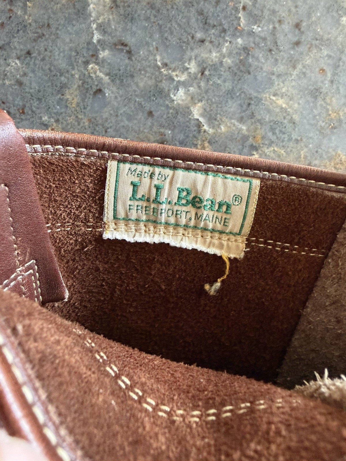 VTG LL Bean Maine Duck Boot Hunting Shoe Womens 9 Brown Leather 9” Lace Up USA
