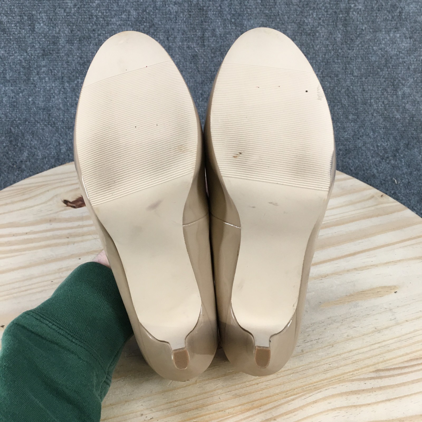 Madden Girl Heels Womens 8 M Pump Tan Leather Slip On Stiletto Heels Pointed Toe