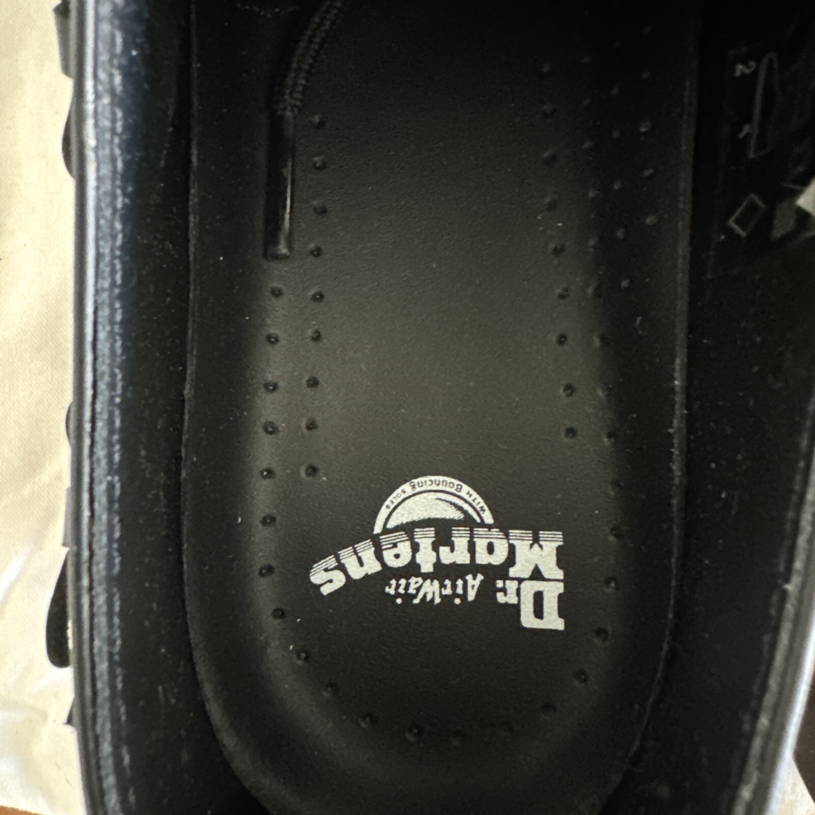 Doc Martens 1461 Black Oxford, With Bows, New, Woman Left Size 8, Right Size 7