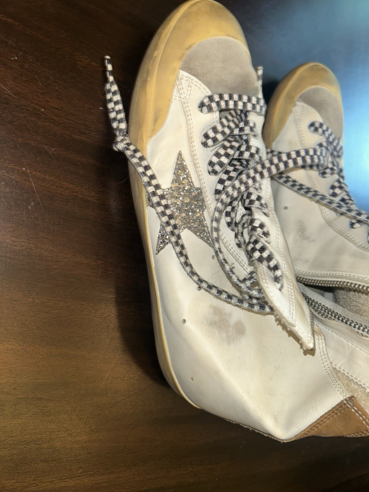 Golden Goose Francy Sneakers Size 38 White and Silver