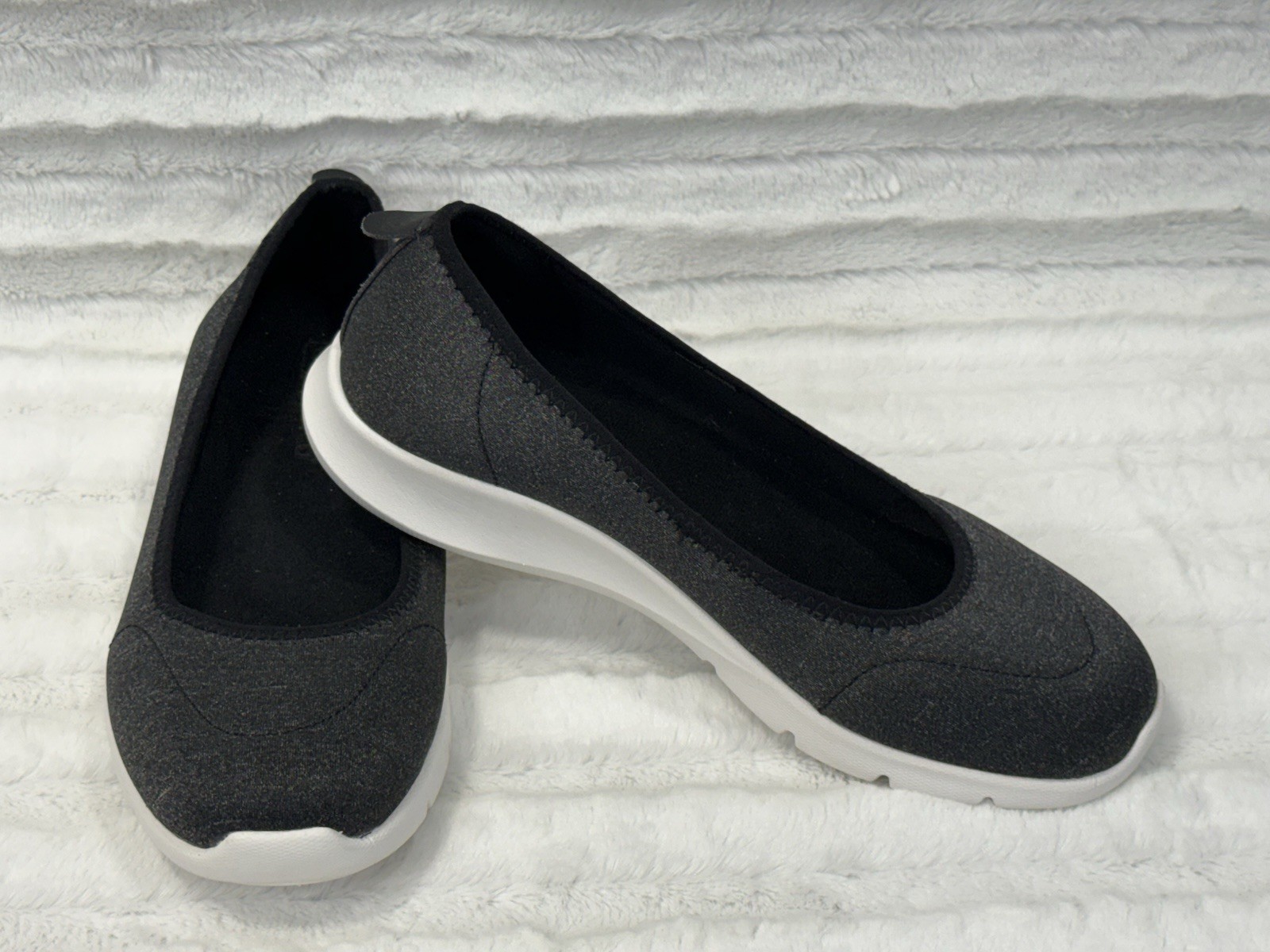 Spenco Daily Stretch Jersey Women’s Slip On Shoes Size 9D Black
