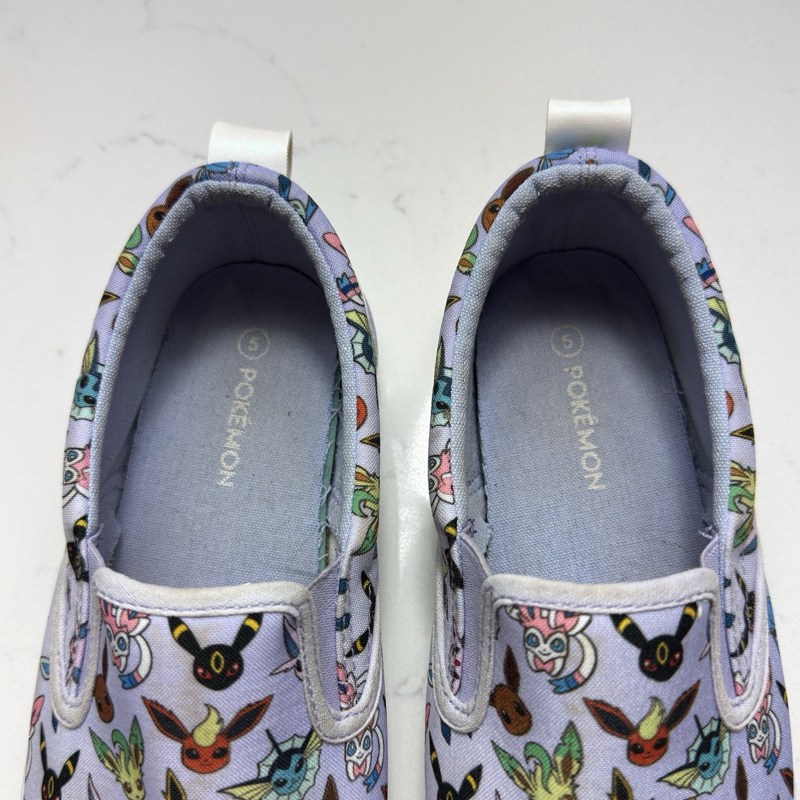 Ground Up Pokemon Shoes Youth Size 5 Purple SlipOn All Over Print Umbreon Eevee