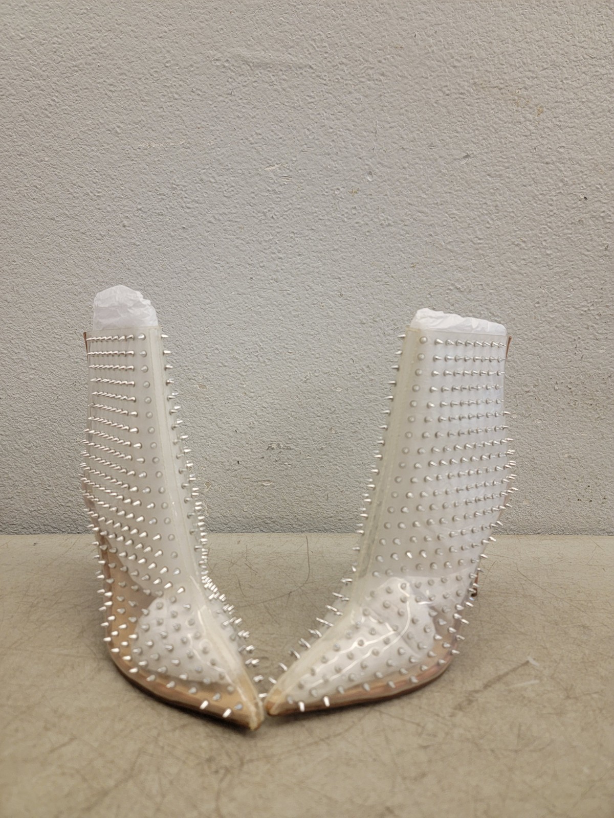 STEVE MADDEN VIA-S CLEAR BOOTIE SZ 10M