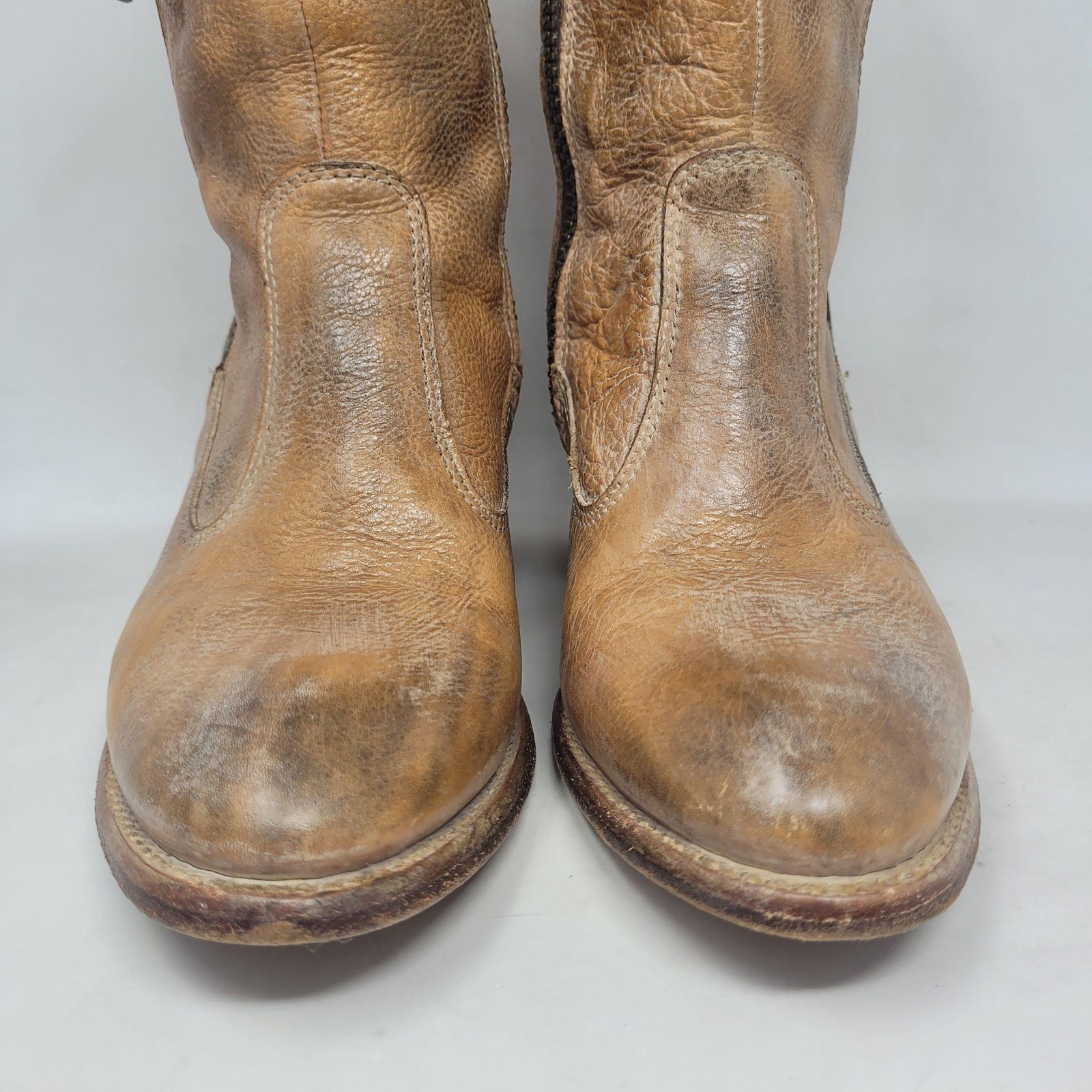 Bed Stu Boots 7.5 Tan Brown Leather Cobbler Series OnRush Rustic Distressed RARE