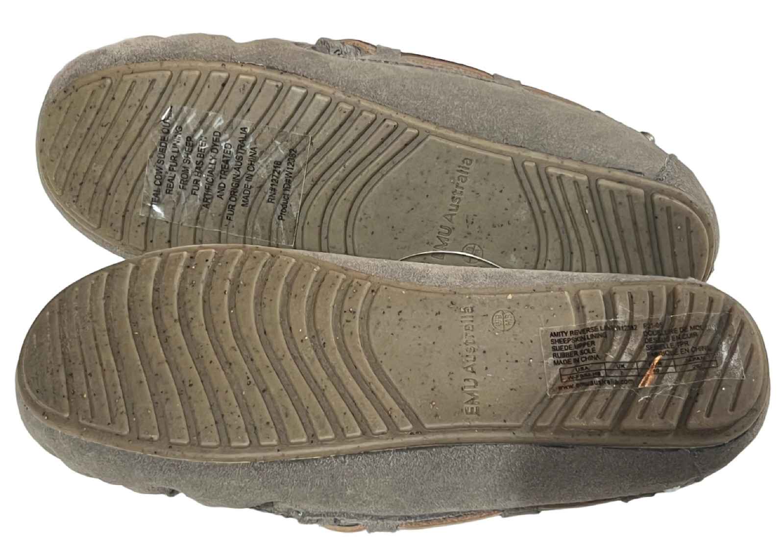 NEW EMU AUSTRALIA x ANTHROPOLOGIE GRAY LAVA AMITY MOCCASINS SLIPPERS SHOES 7