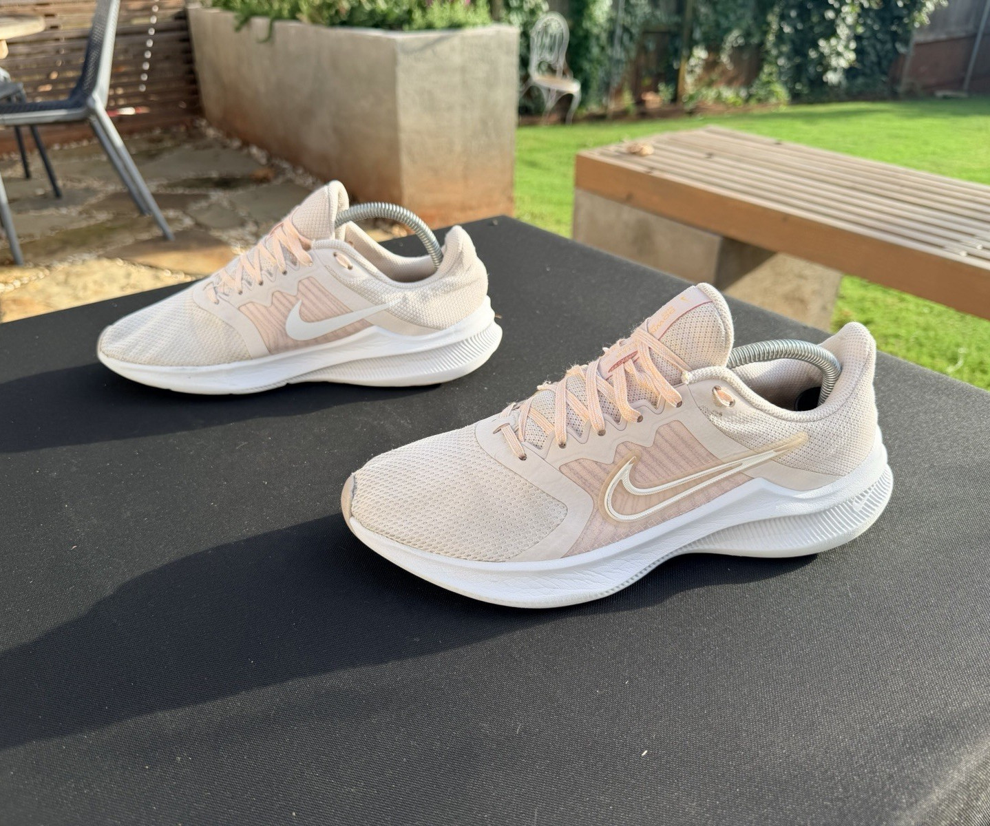 Nike Downshifter 11 CW3413-600 Beige Women’s Low Top Lace Up Sneakers