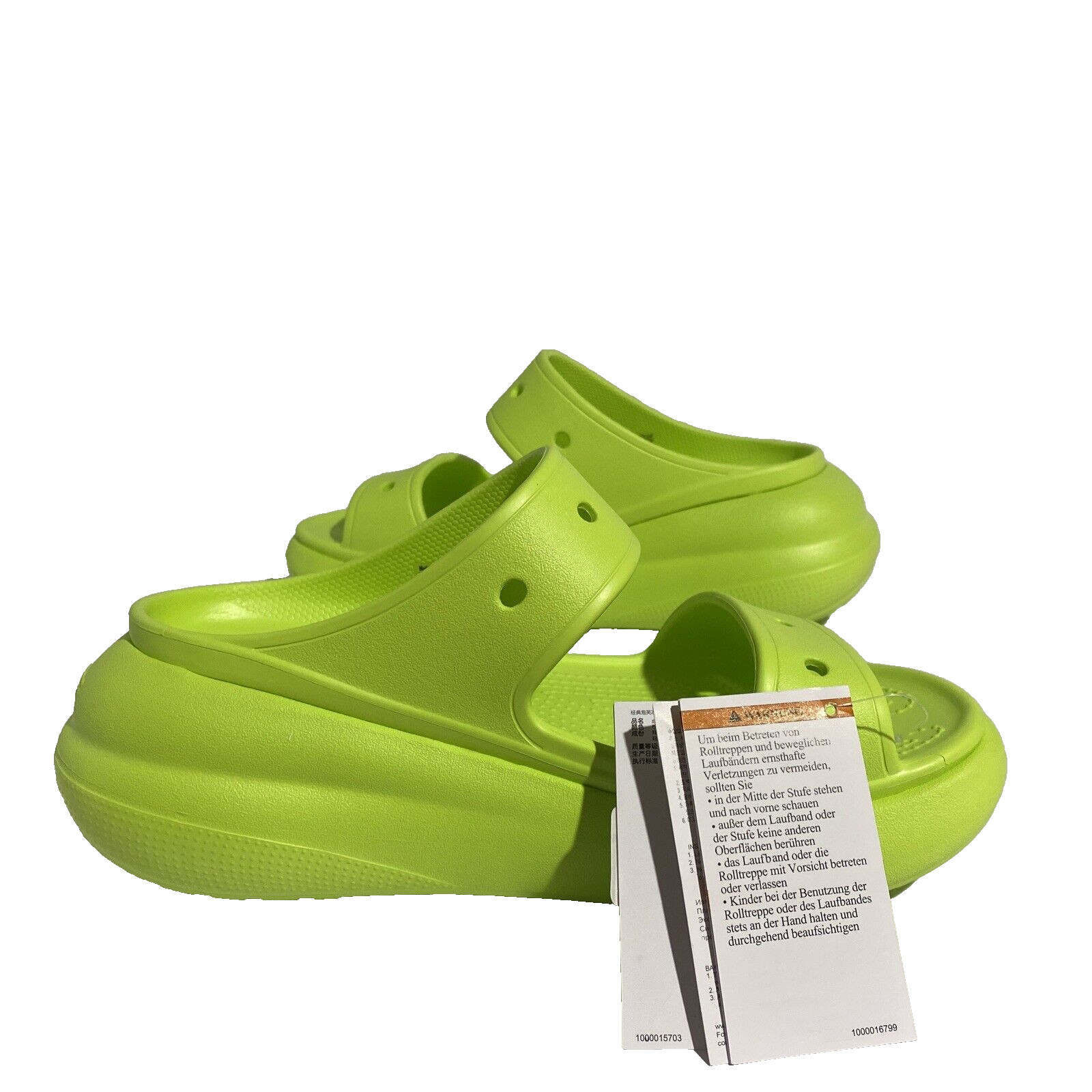 Crocs Classic Crush Sandal/NWT/Women’s Size 10/Men’s Size 8/Lime Green