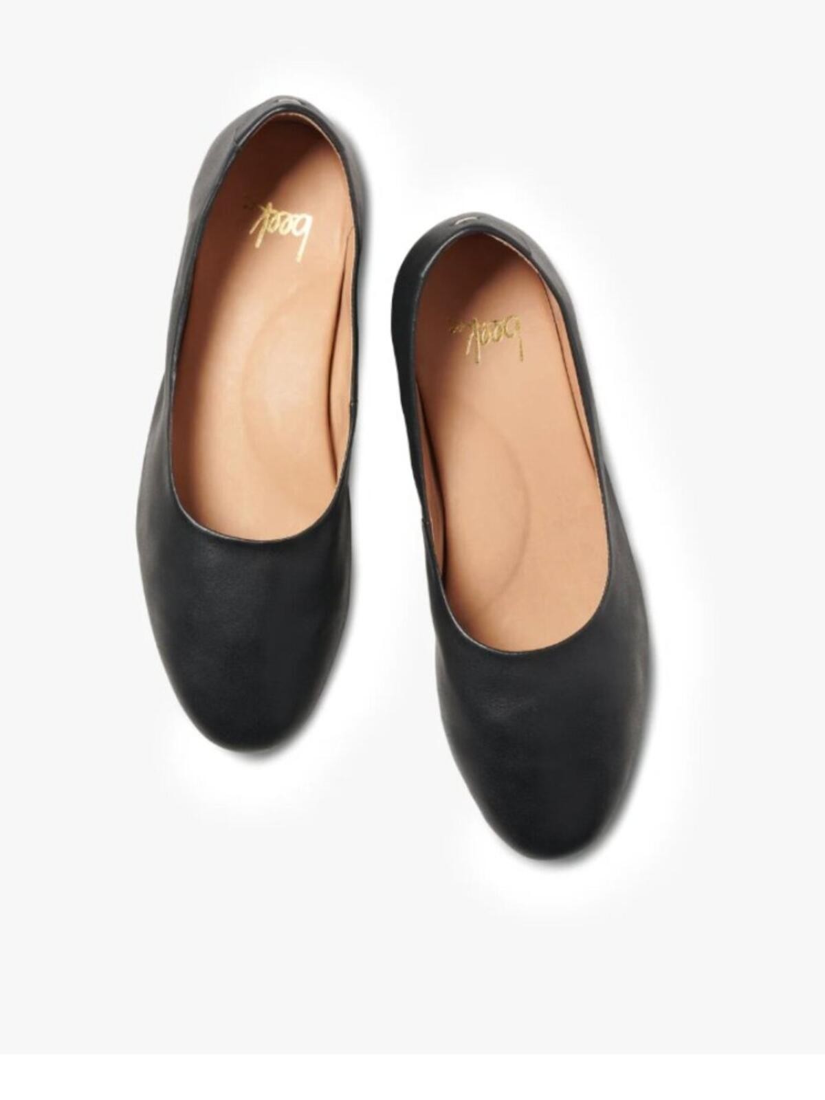 Beek Handmade Swiftlet Leather Ballet Slipper Black Size 9