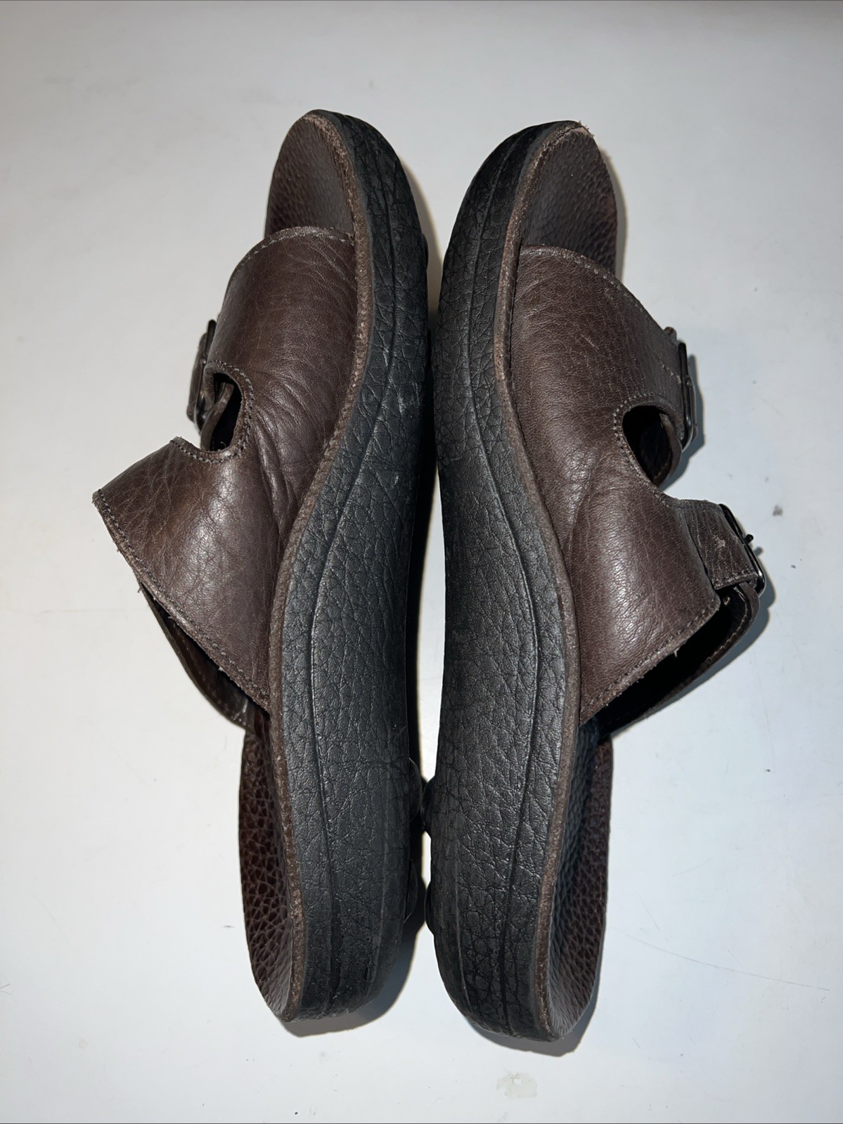 Walk the Walk by Ana-Tech Brown Leather Buckle Sandals Women’s 39 sz 8